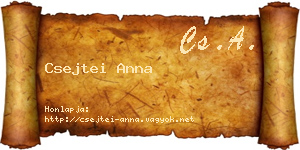 Csejtei Anna névjegykártya